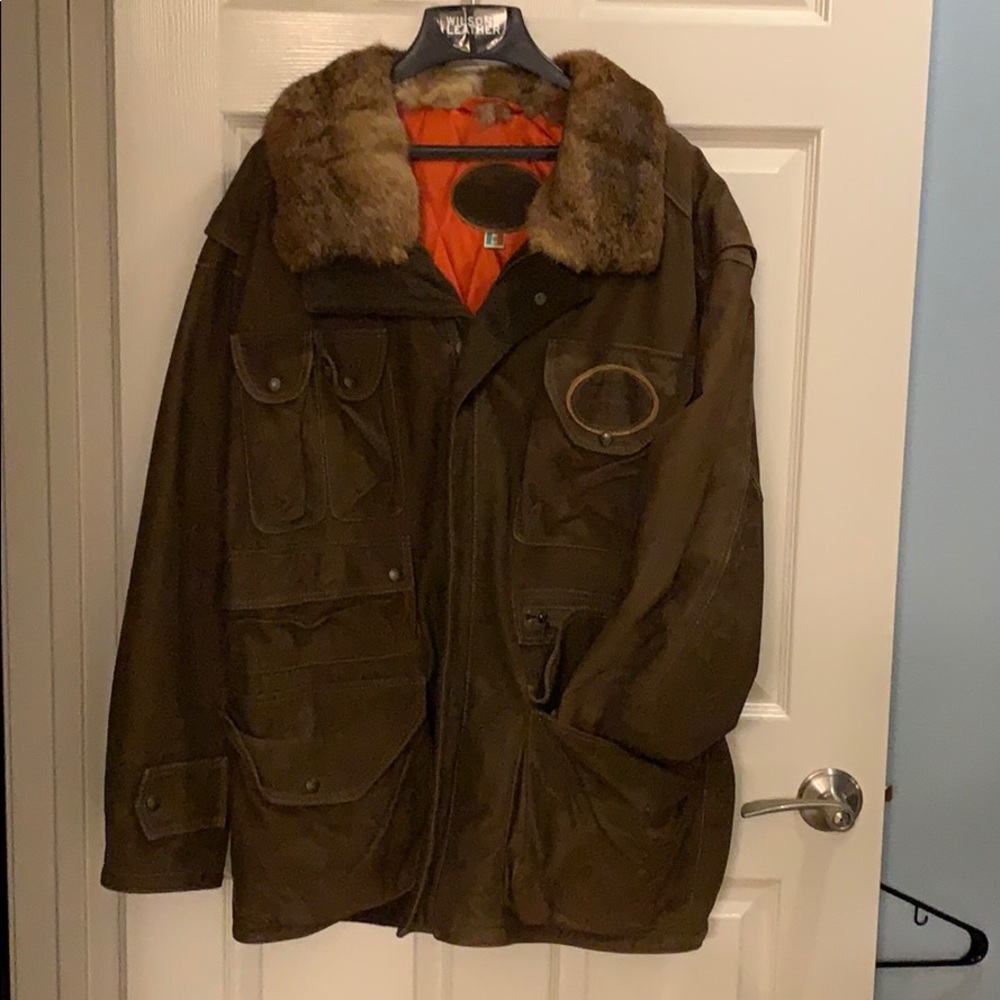 Vintage leather field jacket